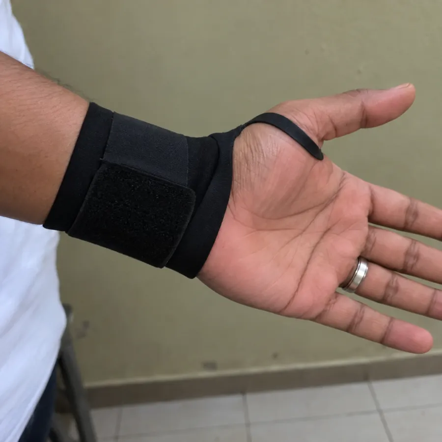Customer photo of the SmashKick brace